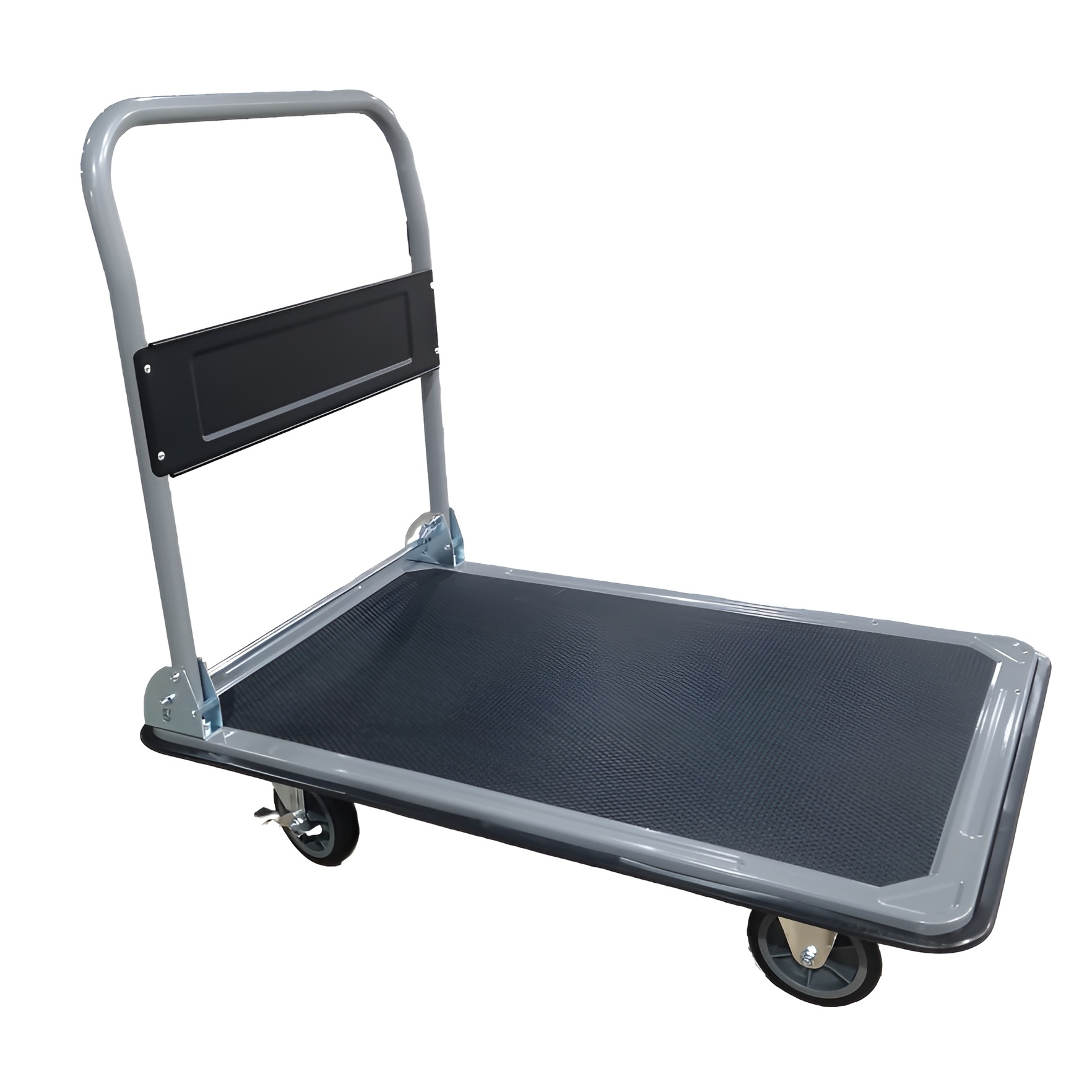 RCT 300 - Тележка платформенная грузовая с резиновым покрытием (нагрузка 300 кг, 900х600 мм, платформа - сталь)