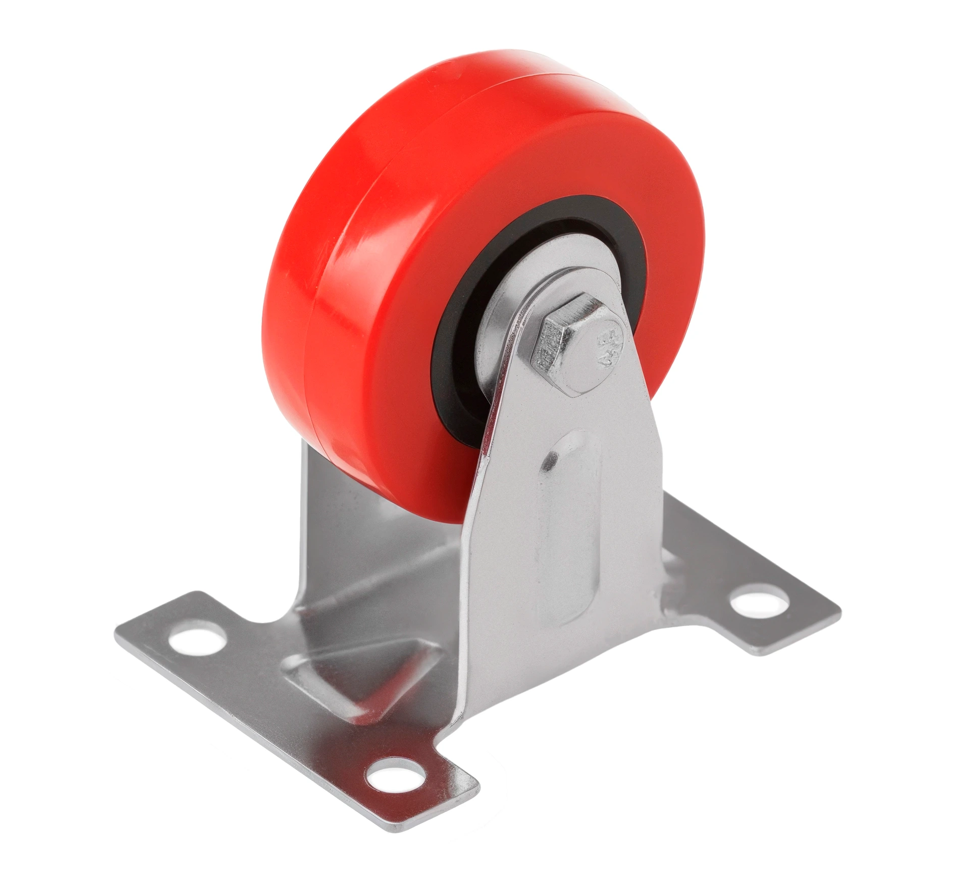 FCpv 25 - Мебел. красное колесо 50 мм (непов., площ., поливинилхлорид, полипропил. обод, скольж.)