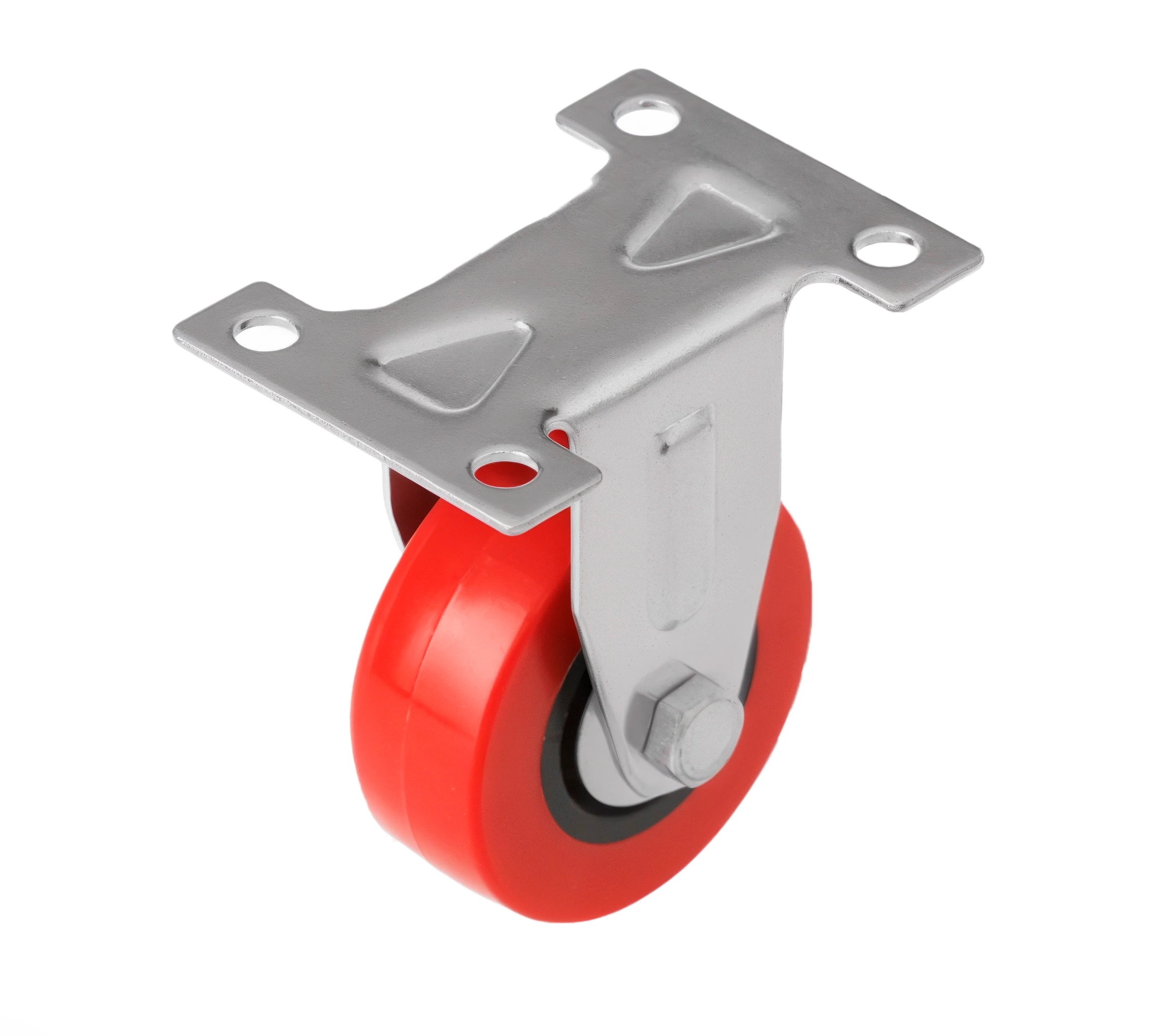 FCpv 25 - Мебел. красное колесо 50 мм (непов., площ., поливинилхлорид, полипропил. обод, скольж.)